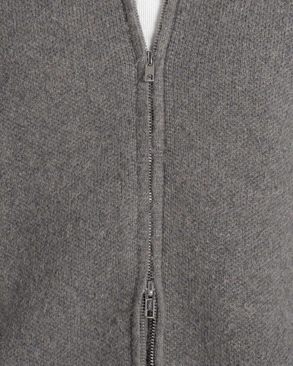 Full-zip sweater dark gray lady